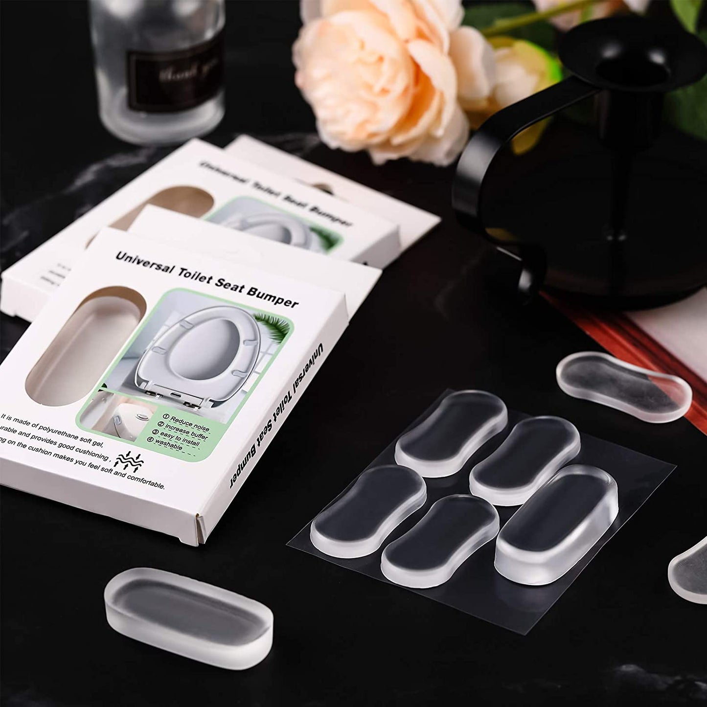 LIVYU LIFE Universal Toilet Seat Bumper (1 set - 5 Pcs )