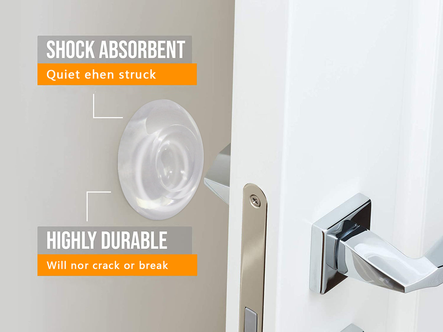 LIVYU LIFE door stopper PU wall protector,transparent, 4pcs