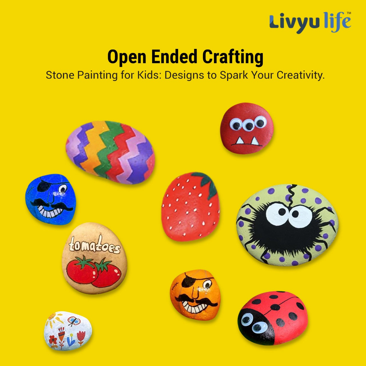 LIVYU LIFE rock painting kit, suitable birthday return gift for kids