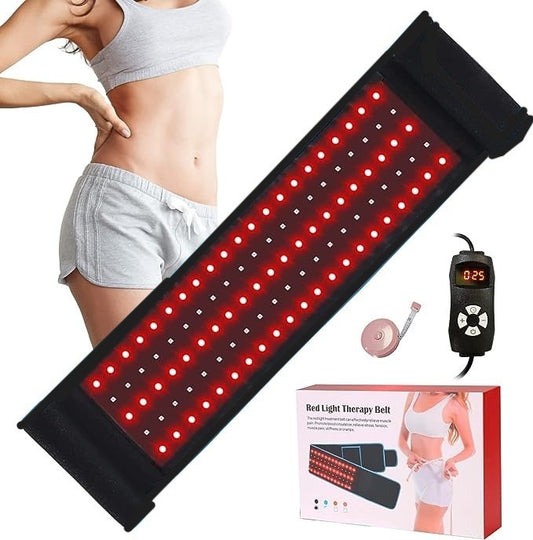 LIVYU LIFE Red Light Therapy Belt, Infrared Light Therapy Wrap Red Light Therapy Device for Body with Timer for Back Shoulder Waist Muscle Pain Relief (Small-Black)