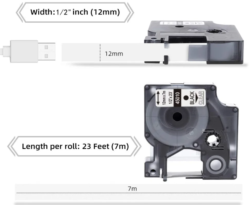 LIVYU LIFE DM1 label tape for Dymo label printers,asset labeling ...