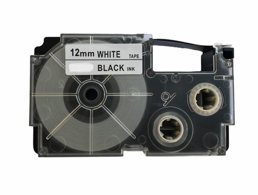 LIVYU LIFE 12mm label tape for casio printers - black on white