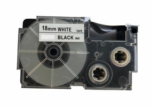 LIVYU LIFE 18mm label tape for casio printers - black on white