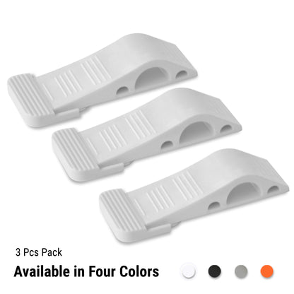 LIVYU LIFE rubber door stopper,slip-resistant on floor,white,3pcs