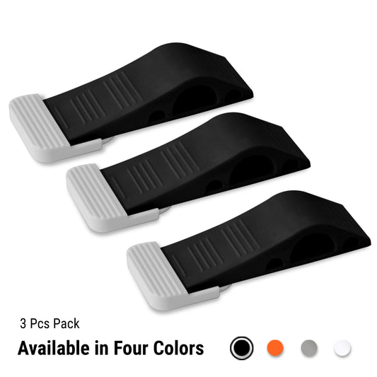 LIVYU LIFE rubber door stopper,slip-resistant on floor,black,3pcs