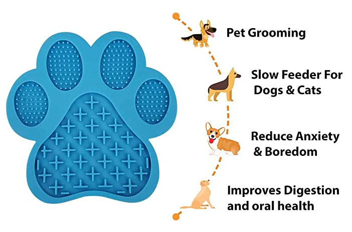 LIVYU LIFE lick pad for distraction for dogs during bath,blue,1pc