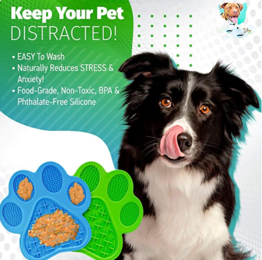 LIVYU LIFE lick pad for distraction for dogs during bath,green,1pc