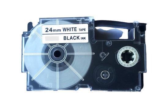 LIVYU LIFE 24mm label tape for casio printers - black on white