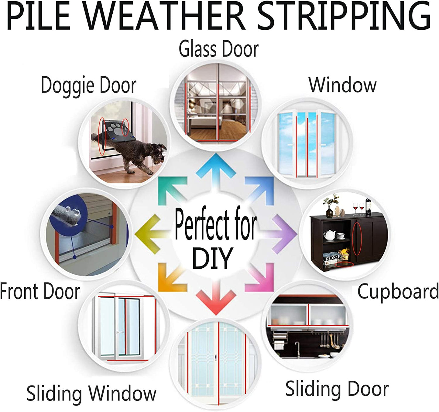 LIVYU LIFE weather seal strips for window, doors, 3M tape back