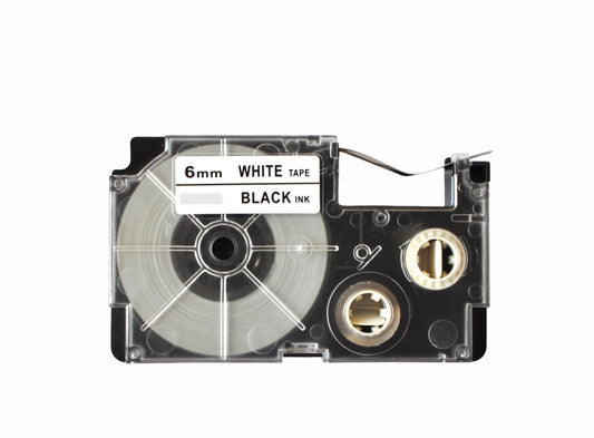 LIVYU LIFE 6mm label tape for casio printers - black on white
