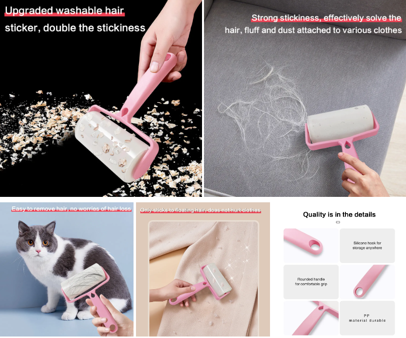 LIVYU LIFE reusable lint roller with nano gel technology,pink,1pc – Livyu  Life