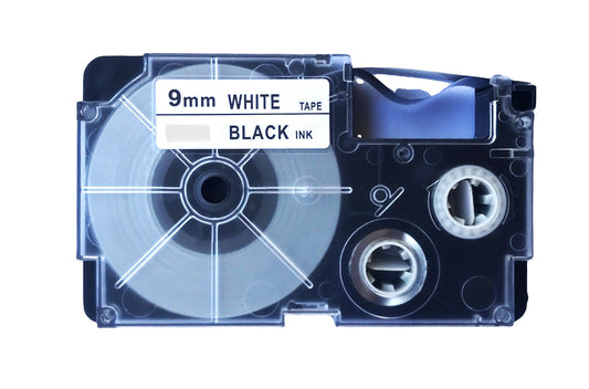 LIVYU LIFE 9mm label tape for casio printers - black on white