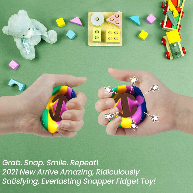 LIVYU LIFE fidget toy squeeze n' snap,for stress relief,yellow 1pc