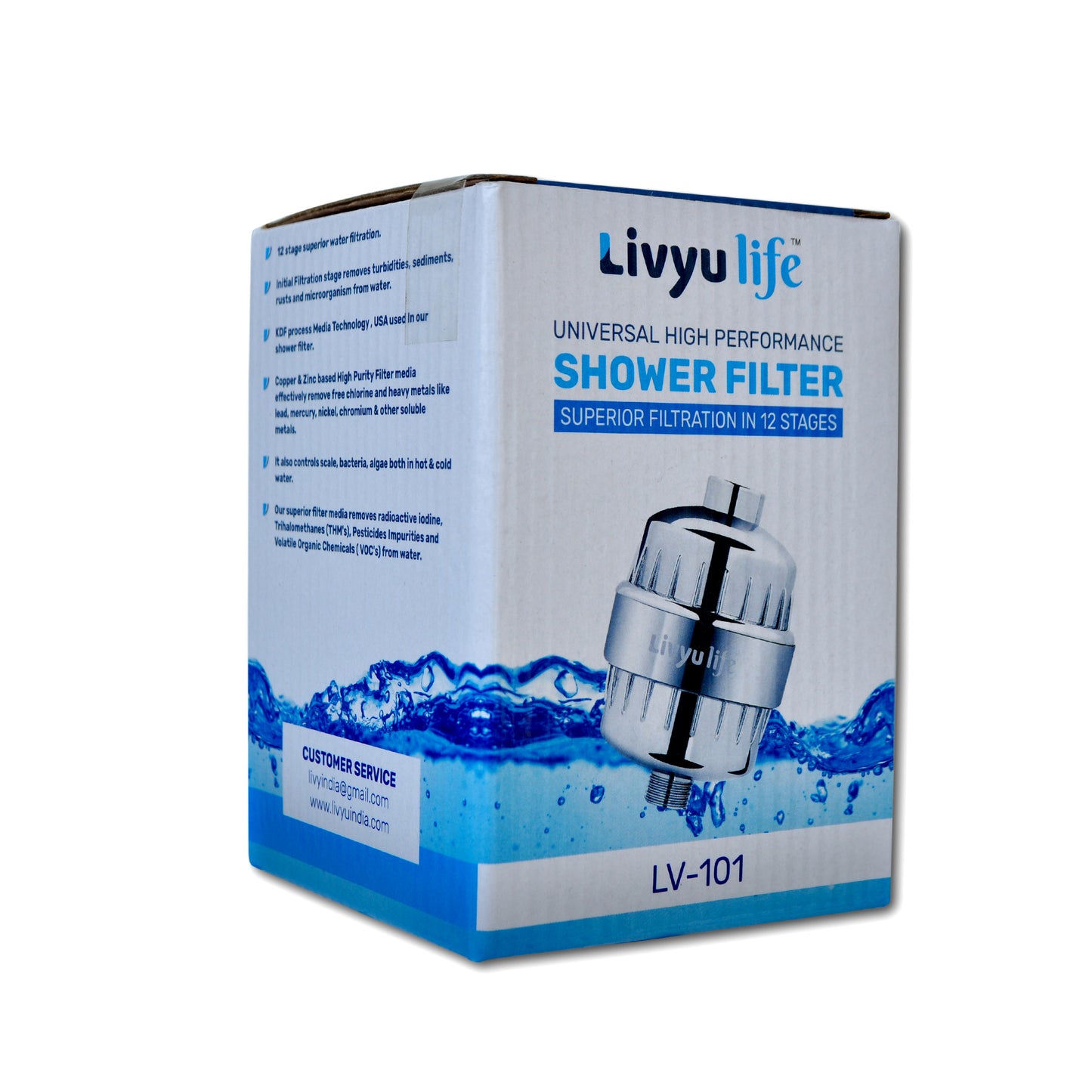 LIVYU LIFE Shower & Tap Filter in 12 stage for Municipal water.