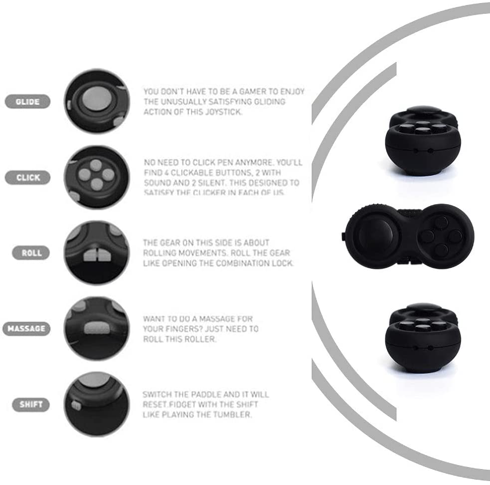 Life Loading Fidget LIVYU LIFE fidget toy pad with 8-fidget functions - black – Livyu Life