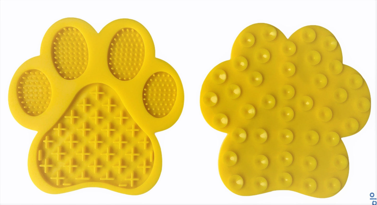 LIVYU LIFE lick pad for distraction for dogs during bath,yellow1pc